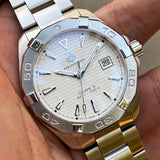 Buy Shop Tag Heuer Aquaracer Automatic White Dial Silver Steel Strap Watch for Men - WAY2111.BA0928 USA Online