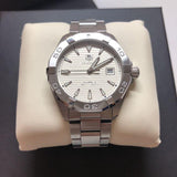 Buy Shop Tag Heuer Aquaracer Automatic White Dial Silver Steel Strap Watch for Men - WAY2111.BA0928 USA Online