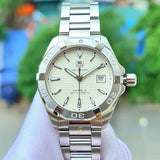 Buy Shop Tag Heuer Aquaracer Automatic White Dial Silver Steel Strap Watch for Men - WAY2111.BA0928 USA Online