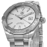 Buy Shop Tag Heuer Aquaracer Automatic White Dial Silver Steel Strap Watch for Men - WAY2111.BA0928 USA Online