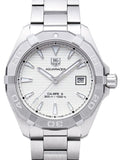 Buy Shop Tag Heuer Aquaracer Automatic White Dial Silver Steel Strap Watch for Men - WAY2111.BA0928 USA Online