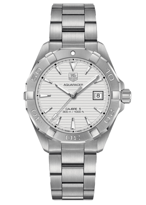 Buy Shop Tag Heuer Aquaracer Automatic White Dial Silver Steel Strap Watch for Men - WAY2111.BA0928 USA Online