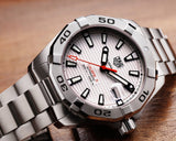 Buy Shop Tag Heuer Aquaracer Automatic White Dial Silver Steel Strap Watch for Men - WBD2111.BA0928 USA Online