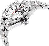 Buy Shop Tag Heuer Aquaracer Automatic White Dial Silver Steel Strap Watch for Men - WBD2111.BA0928 USA Online