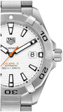 Buy Shop Tag Heuer Aquaracer Automatic White Dial Silver Steel Strap Watch for Men - WBD2111.BA0928 USA Online