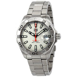 Buy Shop Tag Heuer Aquaracer Automatic White Dial Silver Steel Strap Watch for Men - WBD2111.BA0928 USA Online