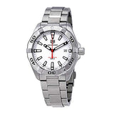 Buy Shop Tag Heuer Aquaracer Automatic White Dial Silver Steel Strap Watch for Men - WBD2111.BA0928 USA Online
