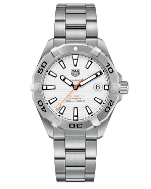 Buy Shop Tag Heuer Aquaracer Automatic White Dial Silver Steel Strap Watch for Men - WBD2111.BA0928 USA Online