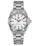 Buy Shop Tag Heuer Aquaracer Automatic White Dial Silver Steel Strap Watch for Men - WBD2111.BA0928 USA Online