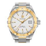 Buy Shop Tag Heuer Aquaracer Automatic White Dial Two Tone Steel Strap Watch for Men - WAY2151.BD0912 USA Online
