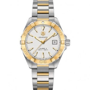 Buy Shop Tag Heuer Aquaracer Automatic White Dial Two Tone Steel Strap Watch for Men - WAY2151.BD0912 USA Online