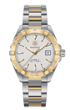 Buy Shop Tag Heuer Aquaracer Automatic White Dial Two Tone Steel Strap Watch for Men - WAY2151.BD0912 USA Online