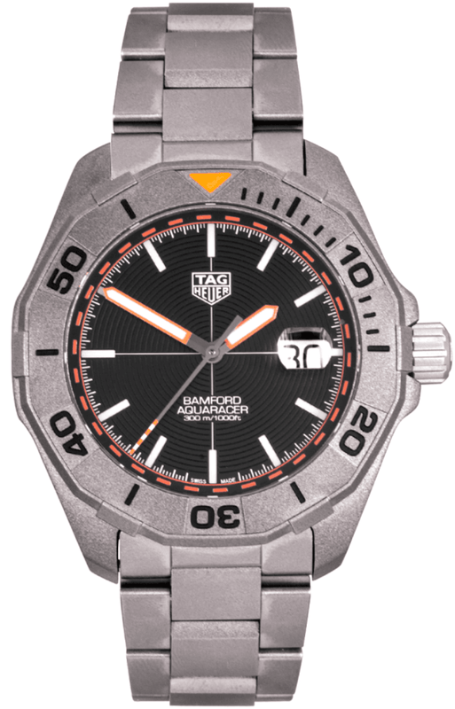 Buy Shop Tag Heuer Aquaracer Bamford Automatic Black Dial Grey Steel Strap Watch for Men - WAY208F.BF0638 USA Online