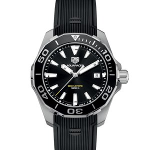 Buy Shop Tag Heuer Aquaracer Black Dial Black Rubber Strap Watch for Men - WAY111A.FT6151 USA Online