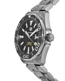 Buy Shop Tag Heuer Aquaracer Black Dial Silver Steel Strap Strap Watch for Men - WAY201A.BA0927 USA Online