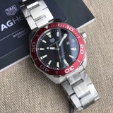 Buy Shop Tag Heuer Aquaracer Black Dial Silver Steel Strap Watch for Men - WAY101B.BA0746 USA Online