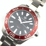 Buy Shop Tag Heuer Aquaracer Black Dial Silver Steel Strap Watch for Men - WAY101B.BA0746 USA Online