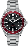 Buy Shop Tag Heuer Aquaracer Black Dial Silver Steel Strap Watch for Men - WAY101B.BA0746 USA Online