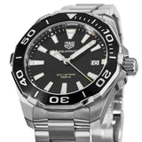 Buy Shop Tag Heuer Aquaracer Black Dial Silver Steel Strap Watch for Men - WAY111A.BA0928 USA Online