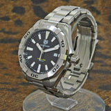 Buy Shop Tag Heuer Aquaracer Black Dial Silver Steel Strap Watch for Men - WBD1110.BA0928 USA Online