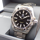 Buy Shop Tag Heuer Aquaracer Black Dial Silver Steel Strap Watch for Men - WBD1110.BA0928 USA Online