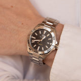 Buy Shop Tag Heuer Aquaracer Black Dial Silver Steel Strap Watch for Men - WBD1110.BA0928 USA Online