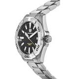 Buy Shop Tag Heuer Aquaracer Black Dial Silver Steel Strap Watch for Men - WBD1110.BA0928 USA Online