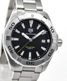 Buy Shop Tag Heuer Aquaracer Black Dial Silver Steel Strap Watch for Men - WBD1110.BA0928 USA Online