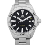 Buy Shop Tag Heuer Aquaracer Black Dial Silver Steel Strap Watch for Men - WBD1110.BA0928 USA Online
