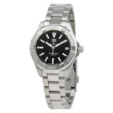 Buy Shop Tag Heuer Aquaracer Black Dial Silver Steel Strap Watch for Women - WBD1310.BA0740 USA Online