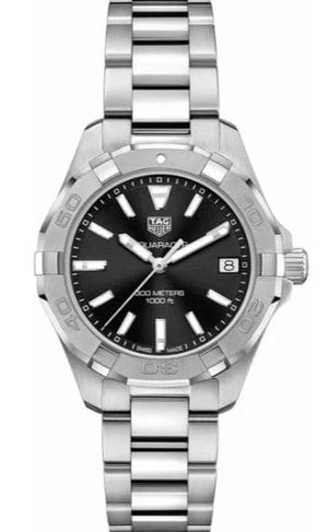 Buy Shop Tag Heuer Aquaracer Black Dial Silver Steel Strap Watch for Women - WBD1310.BA0740 USA Online