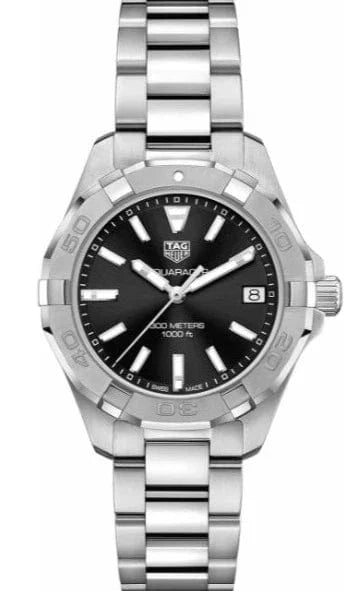 Buy Shop Tag Heuer Aquaracer Black Dial Silver Steel Strap Watch for Women - WBD1310.BA0740 USA Online