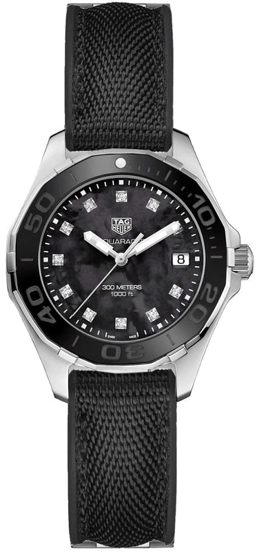 Buy Shop Tag Heuer Aquaracer Black Mother of Pearl Dial Watch for Women - WAY131M.FT6092 USA Online