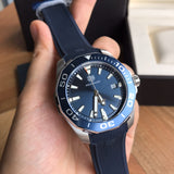 Buy Shop Tag Heuer Aquaracer Blue Dial Blue Rubber Strap Watch for Men - WAY111C.FT6155 USA Online