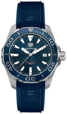 Buy Shop Tag Heuer Aquaracer Blue Dial Blue Rubber Strap Watch for Men - WAY111C.FT6155 USA Online