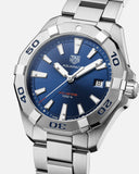 Buy Shop Tag Heuer Aquaracer Blue Dial Silver Steel Strap Watch for Men - WBD1112.BA0928 USA Online