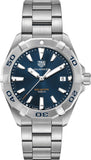 Buy Shop Tag Heuer Aquaracer Blue Dial Silver Steel Strap Watch for Men - WBD1112.BA0928 USA Online