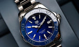 Buy Shop Tag Heuer Aquaracer Blue Dial Silver Steel Strap Watch for Women - WAY131S.BA0748 USA Online
