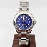 Buy Shop Tag Heuer Aquaracer Blue Dial Silver Steel Strap Watch for Women - WBD131D.BA0748 USA Online