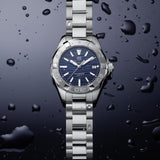 Buy Shop Tag Heuer Aquaracer Blue Dial Silver Steel Strap Watch for Women - WBD131D.BA0748 USA Online