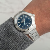 Buy Shop Tag Heuer Aquaracer Blue Dial Silver Steel Strap Watch for Women - WBD131D.BA0748 USA Online