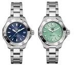 Buy Shop Tag Heuer Aquaracer Blue Dial Silver Steel Strap Watch for Women - WBD131D.BA0748 USA Online