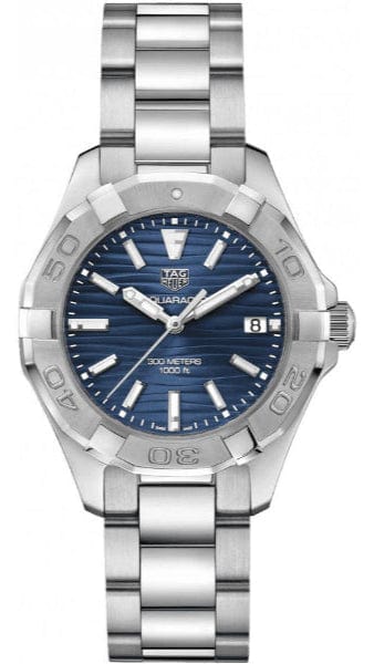Buy Shop Tag Heuer Aquaracer Blue Dial Silver Steel Strap Watch for Women - WBD131D.BA0748 USA Online