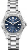 Buy Shop Tag Heuer Aquaracer Blue Dial Silver Steel Strap Watch for Women - WBD131D.BA0748 USA Online