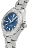 Buy Shop Tag Heuer Aquaracer Blue Dial Silver Steel Strap Watch for Women - WBD1412.BA0741 USA Online