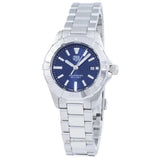 Buy Shop Tag Heuer Aquaracer Blue Dial Silver Steel Strap Watch for Women - WBD1412.BA0741 USA Online