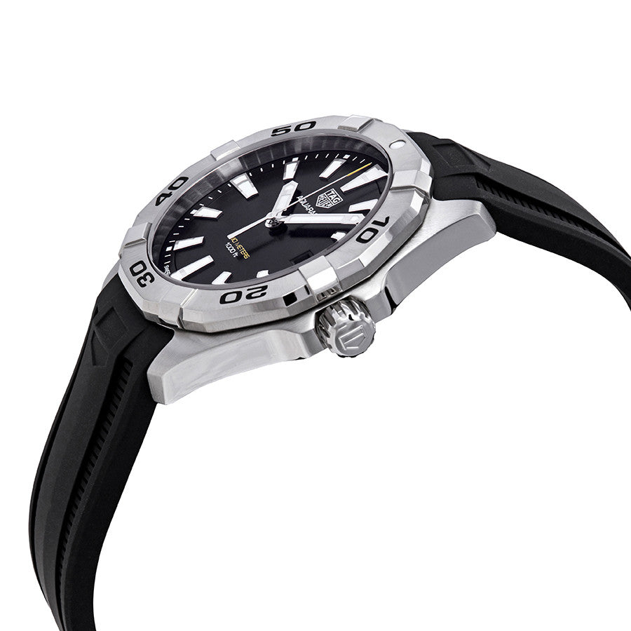 Buy Shop Tag Heuer Aquaracer Quartz Black Dial Black Rubber Strap Watch for Men - WBD1110.FT8021 USA Online