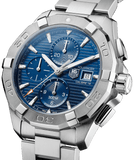 Buy Shop Tag Heuer Aquaracer Caliber 16 Automatic Chronograph Blue Dial Silver Steel Strap Watch for Men - CAY2112.BA0927 USA Online