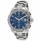 Buy Shop Tag Heuer Aquaracer Caliber 16 Automatic Chronograph Blue Dial Silver Steel Strap Watch for Men - CAY2112.BA0927 USA Online