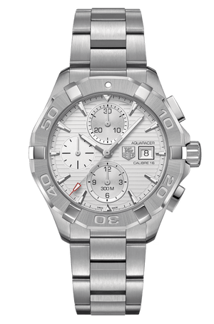 Buy Shop Tag Heuer Aquaracer Caliber 16 Automatic Chronograph White Dial Silver Steel Strap Watch for Men - CAY2111.BA0927 USA Online